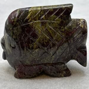 Cute Dragons Blood Jasper Crystal Fish Carving!